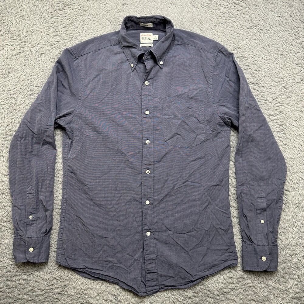 J.Crew Shirt Mens S Blue Chambray Secret Wash Slim Button Down 100% Cotton